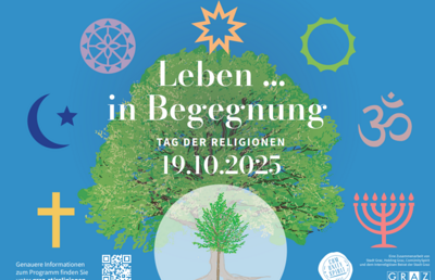 Am 19. Oktober 2025 findet zum zweiten Mal der Tag der Religionen in Graz statt.